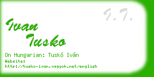 ivan tusko business card